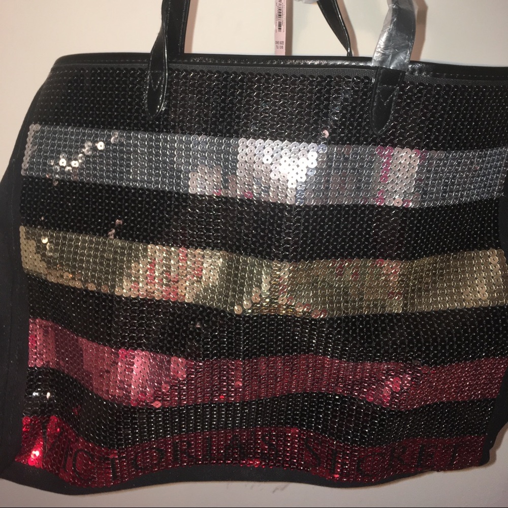 sparkly victoria secret tote bag